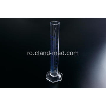 Cilindrul de măsurare cu bobină hexagonală din sticlă, cu ștuț